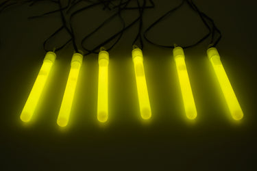 4 inch 10mm Yellow Glow Sticks- 25 Per Package